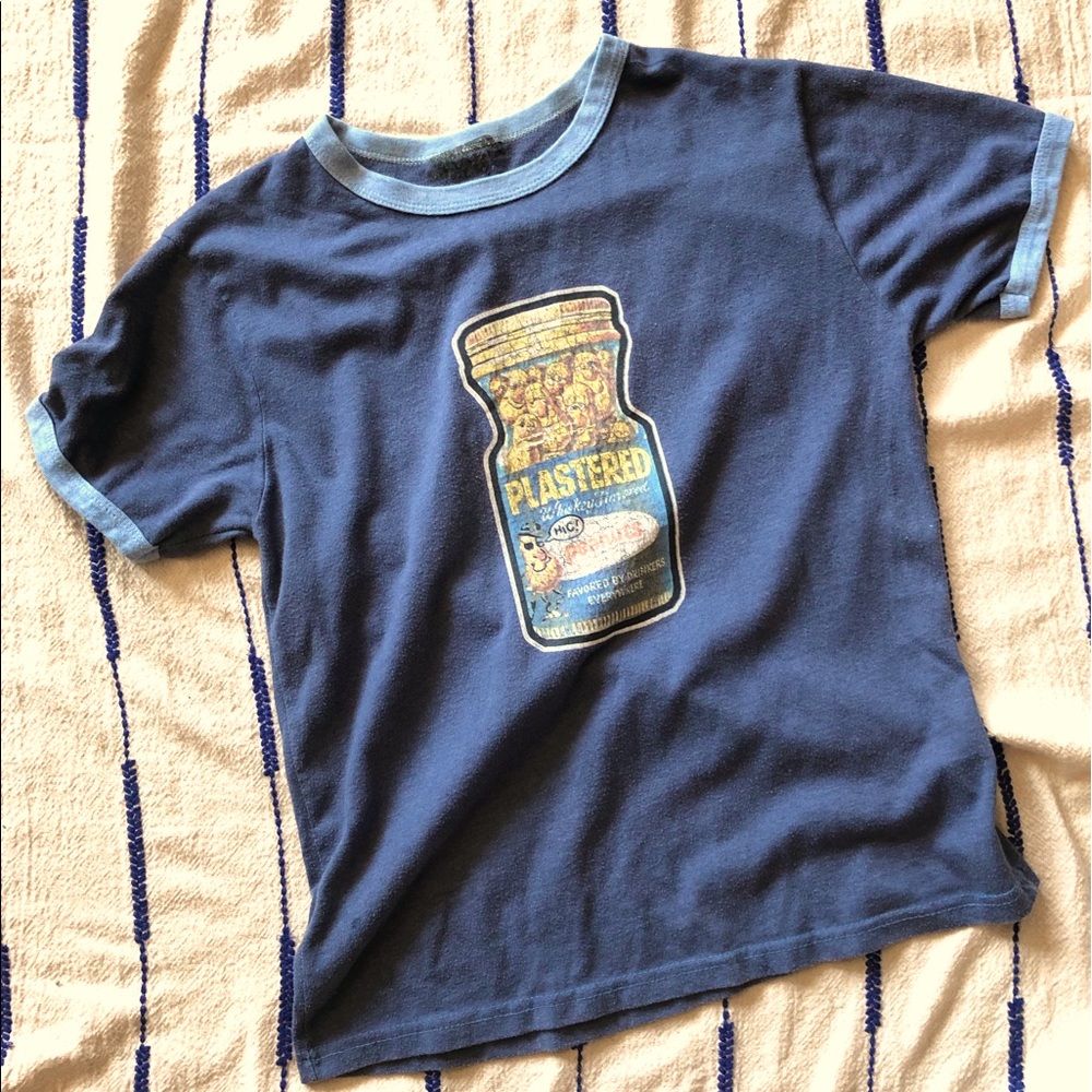 Wacky Packages- Plastered Peanuts - 80s Ringer Tee